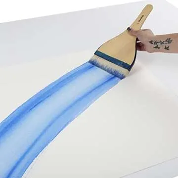 Creative Mark Mandalay Artist Goat Hair Hake Brush, Super Soft Hair for Holding Color for Large Surface Coverage, Size 2"