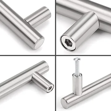 Probrico Stylish Stainless Steel Cabinet Handles - 5 Pack