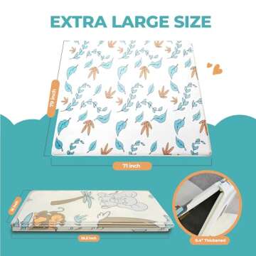 Motherly Haven Extra-Large Baby Play Mat, Waterproof & Non-Toxic