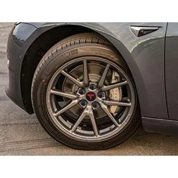 Tesla Model 3, Y, S Aero Wheel Cap Kit Red Covers