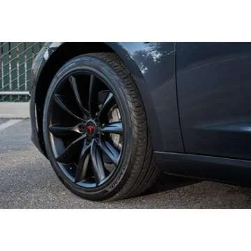 Tesla Model 3, Y, S Aero Wheel Cap Kit Red Covers