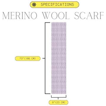 Eiram Hand Knit Scarf 100% Merino Wool Scarf Women Merino Wool Scarf Men Thick Wool Scarf Men's Winter Scarf Women Wool Scarf