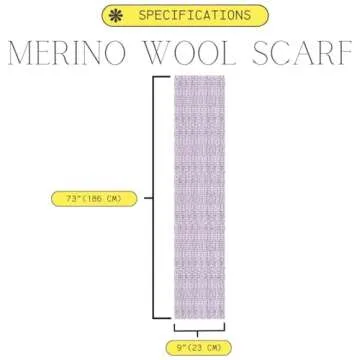 Eiram Hand Knit Scarf 100% Merino Wool Scarf Women Merino Wool Scarf Men Thick Wool Scarf Men's Winter Scarf Women Wool Scarf