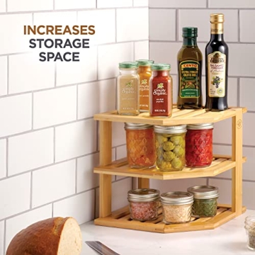 Bambüsi Bamboo Plate Organizer - Stylish Kitchen & Bathroom Storage