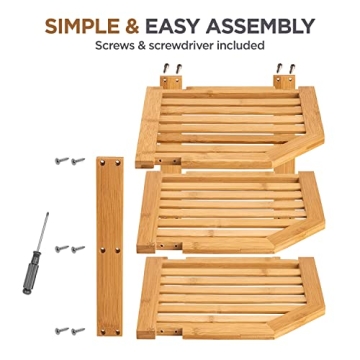 Bambüsi Bamboo Plate Organizer - Stylish Kitchen & Bathroom Storage