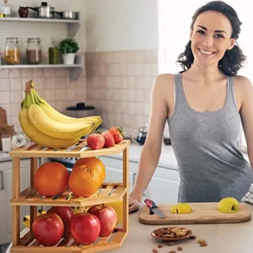 Bambüsi Bamboo Plate Organizer - Stylish Kitchen & Bathroom Storage