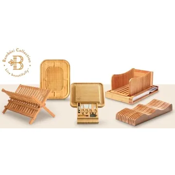 Bambüsi Bamboo Plate Organizer - Stylish Kitchen & Bathroom Storage