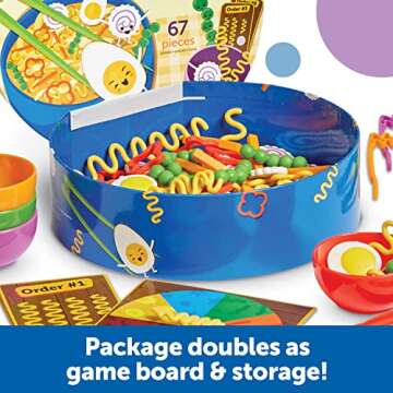 Learning Resources Noodle Knockout! Fine Motor Game,Fine Motor Skills Toys, 67 Pieces, Ages 4+