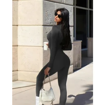 YEOREO Women Long Sleeve Workout Jumpsuit for Style