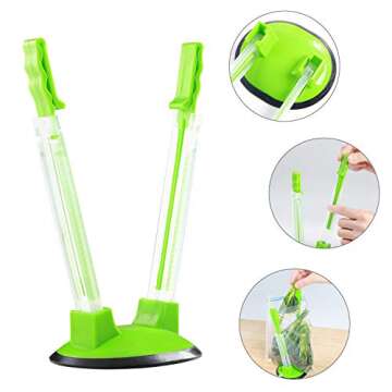 TAO Cicada Baggy Rack-Pack of 2 Bag Holder for Plastic Bags, Plastic bag bracket, No-hands Food Storage Bag Holders