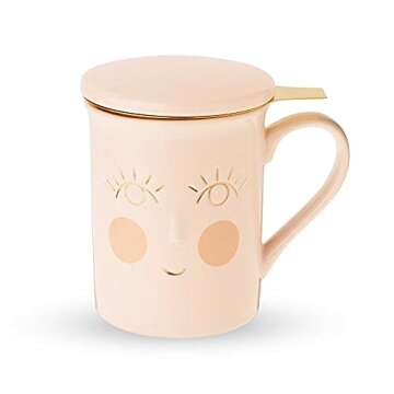 Pinky Up Annette Ceramic Tea Infuser Mug - 12 oz Elegant Gift