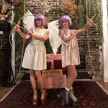 BohoSM Angel Costume Wings and Halo Adult White Angel Costumes Wings for Girls Kids Party Children's...