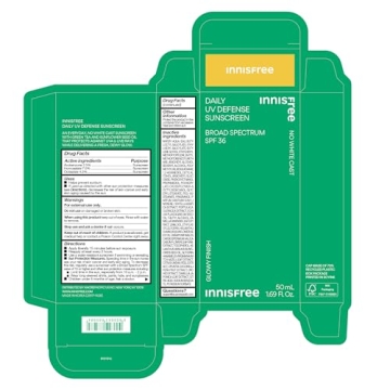 Innisfree SPF 36 Sunscreen Invisible Hydrating Protection