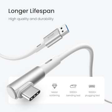KIWI design 16FT Link Cable Compatible with Oculus/Meta Quest 3S Accessories, and Quest 3/2/Pro/Pico 4, USB 3.0 to USB C Link Cable with 5Gbps Super Speed