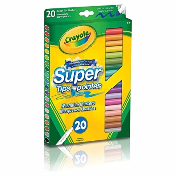 Crayola Super Tips Washable Markers Set of 20 Colors