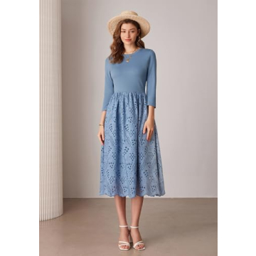 Stylish GRACE KARIN Casual Dress with 3/4 Sleeves and Pockets