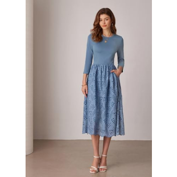 Stylish GRACE KARIN Casual Dress with 3/4 Sleeves and Pockets