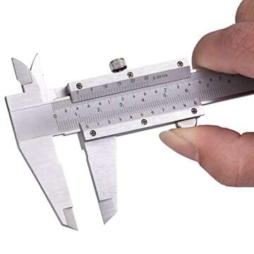 Spurtar Vernier Caliper Measuring Tool 6" Stainless Steel, 0-6Inch/0-150mm Manual Non Digital Calipe...