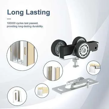 JUBEST Pocket Door Frame Kit with 220LBS Two-Way Soft-Close Mechanism, Smoothly and Quietly, Easy to Install Hidden Door Kit, for 24" to 36"x80" Door, Durable and Stylish