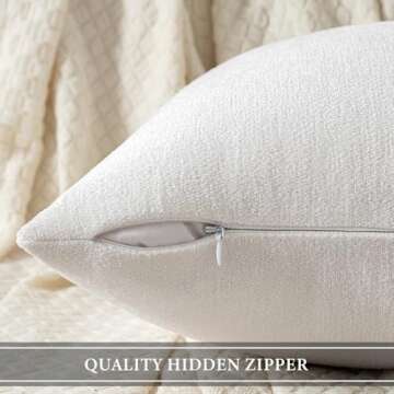 MIULEE 2 Pack Decorative Chenille Pillow Covers 20x20