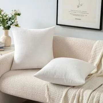 MIULEE 2 Pack Decorative Chenille Pillow Covers 20x20