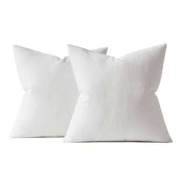 MIULEE 2 Pack Decorative Chenille Pillow Covers 20x20