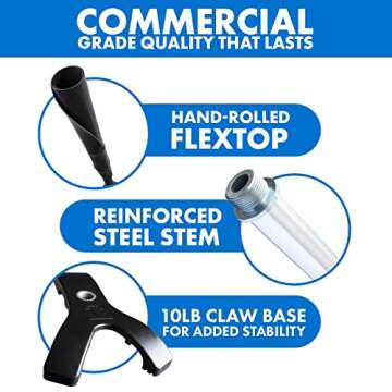 Tanner Heavy Batting Tee | Ultra Durable Baseball Tee Softball Hitting Tee with Weighted “Claw” Base for Ultimate Stability on Uneven Surfaces | Adjusts from 26-43"| Baseball Softball Slow Pitch