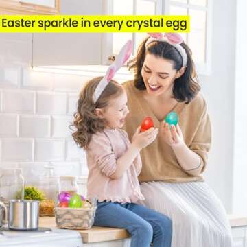 Fun Express Diamond Plastic Easter Eggs - Sparkling 12 Easter Eggs, Elevate your Easter Egg Hunt Experience with Plastic Diamond Egg - Roomy Delights, Big Surprises Await & Stress-Free Easter Fun