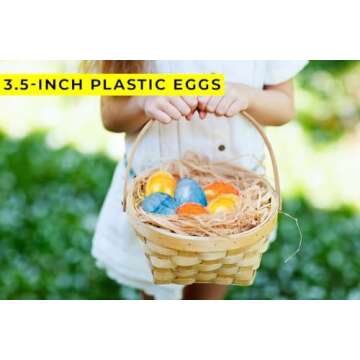 Fun Express Diamond Plastic Easter Eggs - Sparkling 12 Easter Eggs, Elevate your Easter Egg Hunt Experience with Plastic Diamond Egg - Roomy Delights, Big Surprises Await & Stress-Free Easter Fun