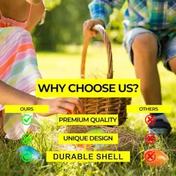 Fun Express Diamond Plastic Easter Eggs - Sparkling 12 Easter Eggs, Elevate your Easter Egg Hunt Experience with Plastic Diamond Egg - Roomy Delights, Big Surprises Await & Stress-Free Easter Fun