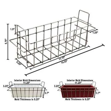 Stackable Stainless Steel Basket and Oven Safe Silicone Mold for Baking or Soap Making (Food and Ove...