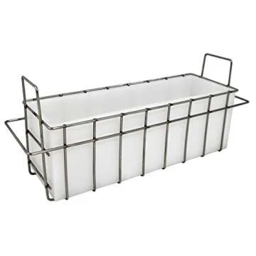 Stackable Stainless Steel Basket and Oven Safe Silicone Mold for Baking or Soap Making (Food and Oven Safe, Natural Colored Silicone Mold Included)