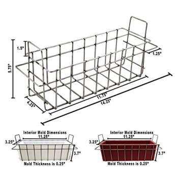 Stackable Stainless Steel Basket and Oven Safe Silicone Mold for Baking or Soap Making (Food and Oven Safe, Natural Colored Silicone Mold Included)