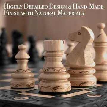 Wegiel Imperator 21-Inch Luxury Wooden Chess Set