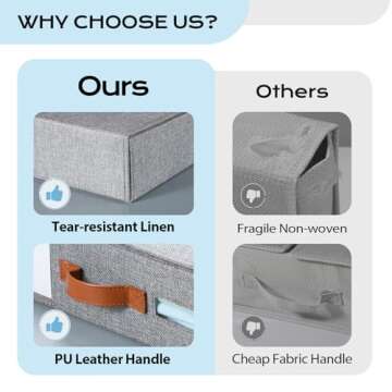 Yecaye 4 Pack Bed Sheet Organizer, Foldable Linen Closet Organizers and Storage, Sheets Set Organize...