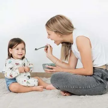 San Francisco Baby Long Sleeve Bib – Waterproof Baby Feeding Smock, Full Coverage Bib with Sleeves, Mess-Proof Baby Food Bib, Lightweight Baby Apron for Feeding – Animal Print Design