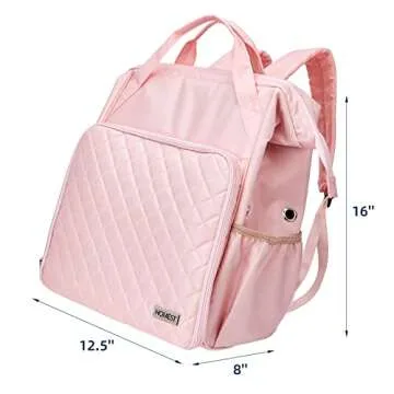 HOMEST Knitting Bag: Large Crochet Organizer in Pink