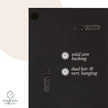 Hamilton Hills Rectangular 20x30 inch Silver Framed Vanity Mirror | Beveled Edge Squared Corner Frame Vanity Wall Mirror | Classy Decorative Bathroom Mirrors for Vanity, Hallway or Entry - Hanging