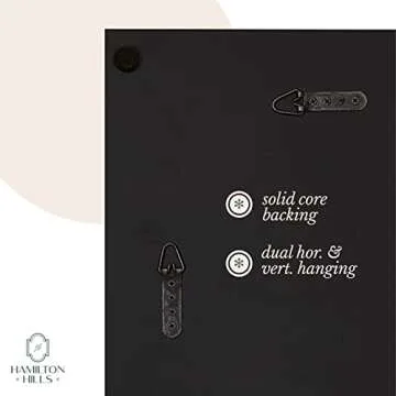 Hamilton Hills Rectangular 20x30 inch Silver Framed Vanity Mirror | Beveled Edge Squared Corner Frame Vanity Wall Mirror | Classy Decorative Bathroom Mirrors for Vanity, Hallway or Entry - Hanging