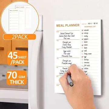 Weekly Meal Planner - Magnetic 2 Pack for Easy Meal Prep