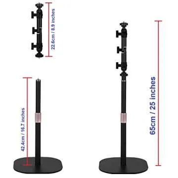 Tabletop Phone Mount Stand Holder Compatible with iPhone 14 13 12 11 Xs Xr X 9 8 7 and Samsung Cell Phones, for Vlogging/Baking/Live Streaming/Online Course