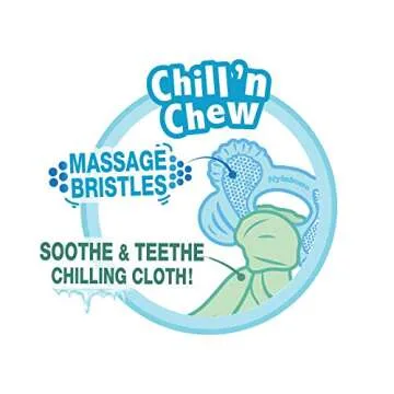 Nylabone Freezer Bone Puppy Chew Toy, Soothing Teething Toys for Puppies, Rubber & Terry Cloth, Peanut Butter Flavor, Small - Up to 25 lbs, 1 Count