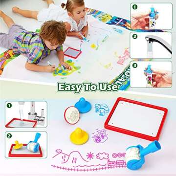 Jasonwell Dinosaur Aqua Doodle Mat 60x40 for Kids