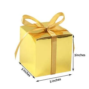 Elegant COTOPHER 60pcs Wedding Favor Boxes with Ribbons