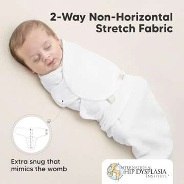 Organic Baby Swaddle Sacks for Newborns - 3 Pack