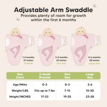 Organic Baby Swaddle Sacks for Newborns - 3 Pack