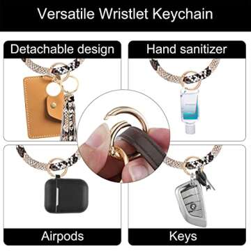 Stylish Weixiltc Wristlet Keychain Bracelet for Women