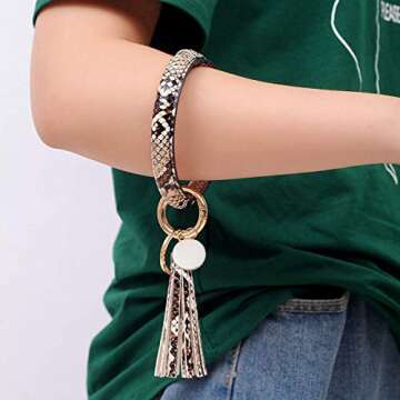 Stylish Weixiltc Wristlet Keychain Bracelet for Women