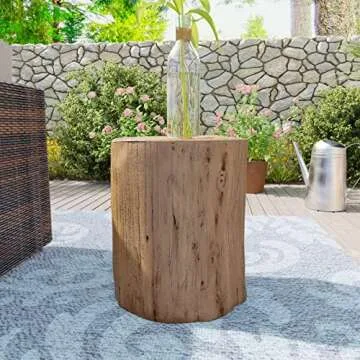 AQUILLA Rustic Stump Side Table - Perfect for Any Space