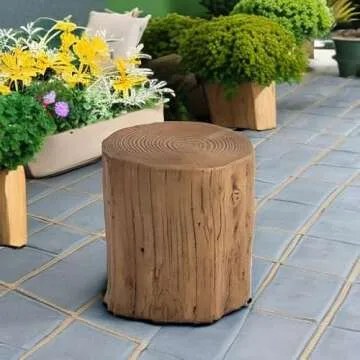 AQUILLA Rustic Stump Side Table - Perfect for Any Space